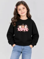 Girls’ Cute LOVE Sweatshirt (CODE:GSS028)