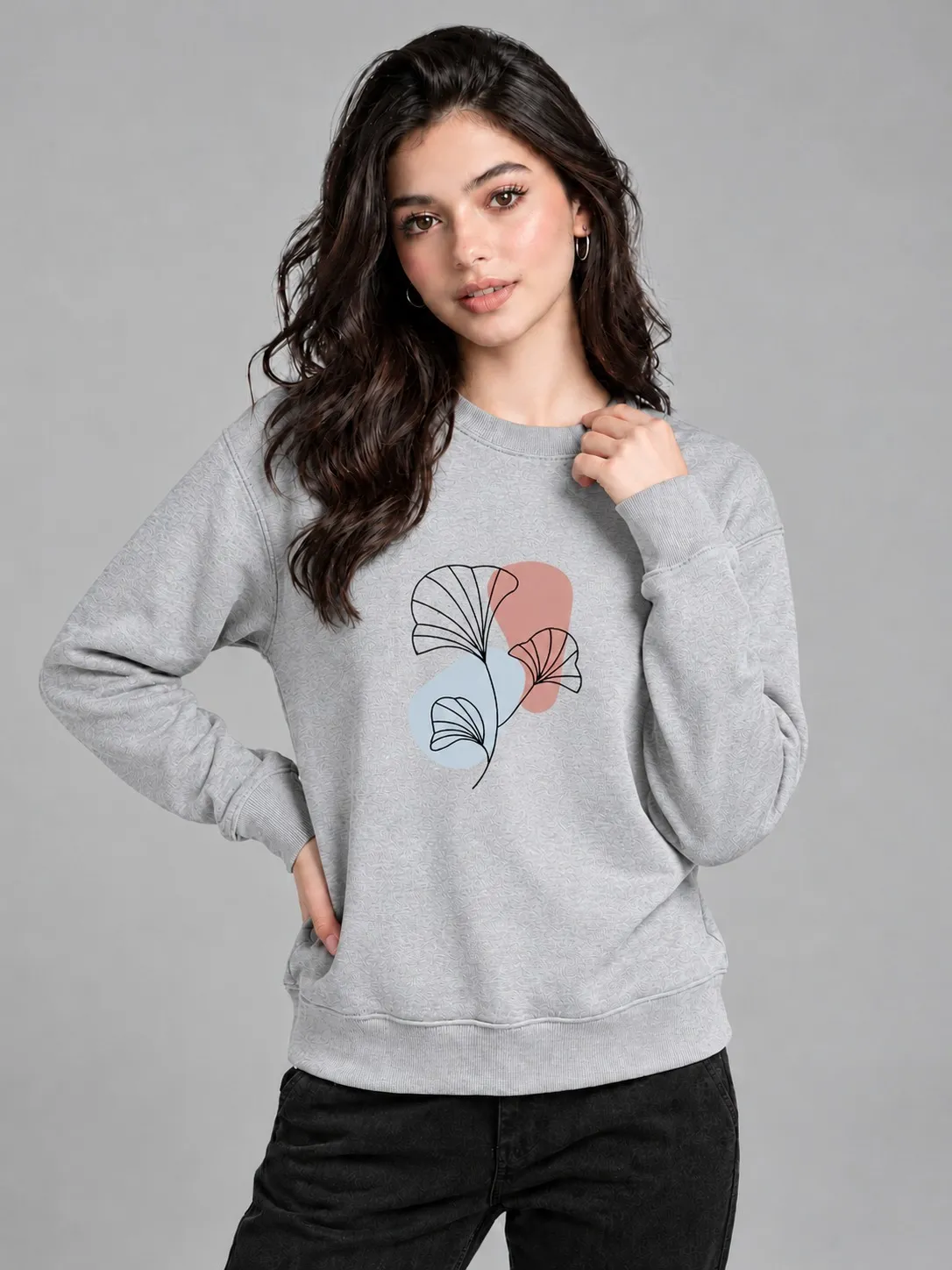 9f8db888-e839-4fb5-bcbc-e8dfde23dc8a Floral Graphic Sweatshirt (CODE:WSS-006) - Image 1