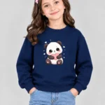 Girls’ Cute Panda Sweatshirt (CODE:GSS040)