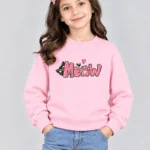 Girls’ Cute Meow Sweatshirt (CODE:GSS046)