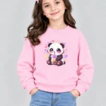 Girls’ Cute Panda Sweatshirt (CODE:GSS043)