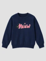 Girls’ Cute Meow Sweatshirt (CODE:GSS045) - Image 2