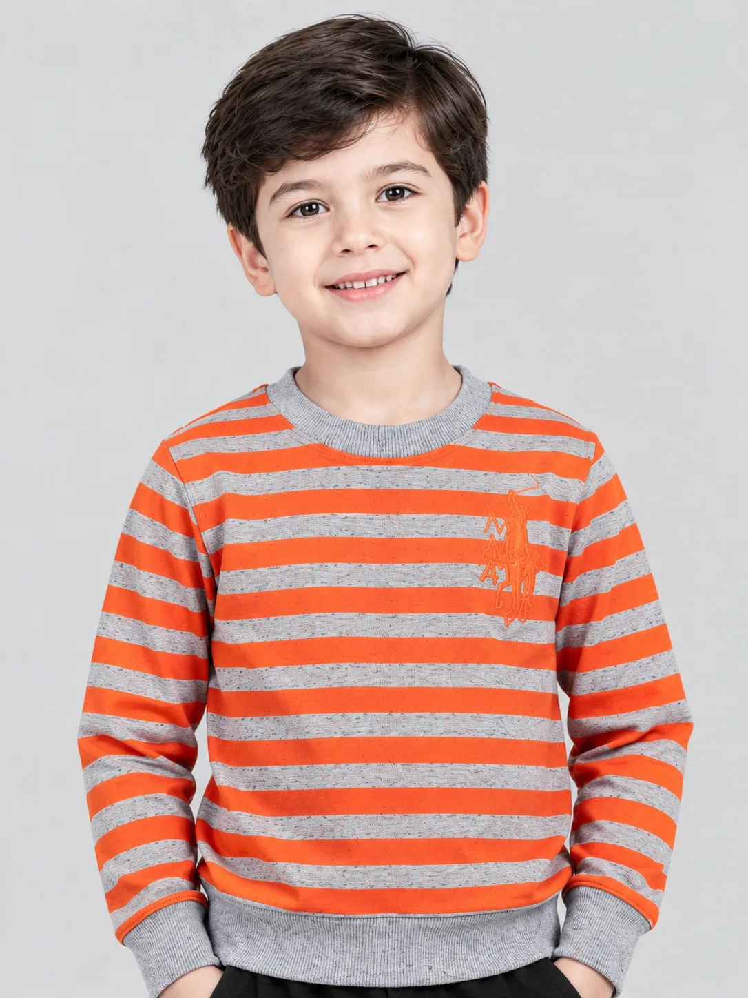 f1a5654f-de50-4fbe-bda2-bcd34991f657 Striped Sweat Shirt (KSS-038) - Image 1
