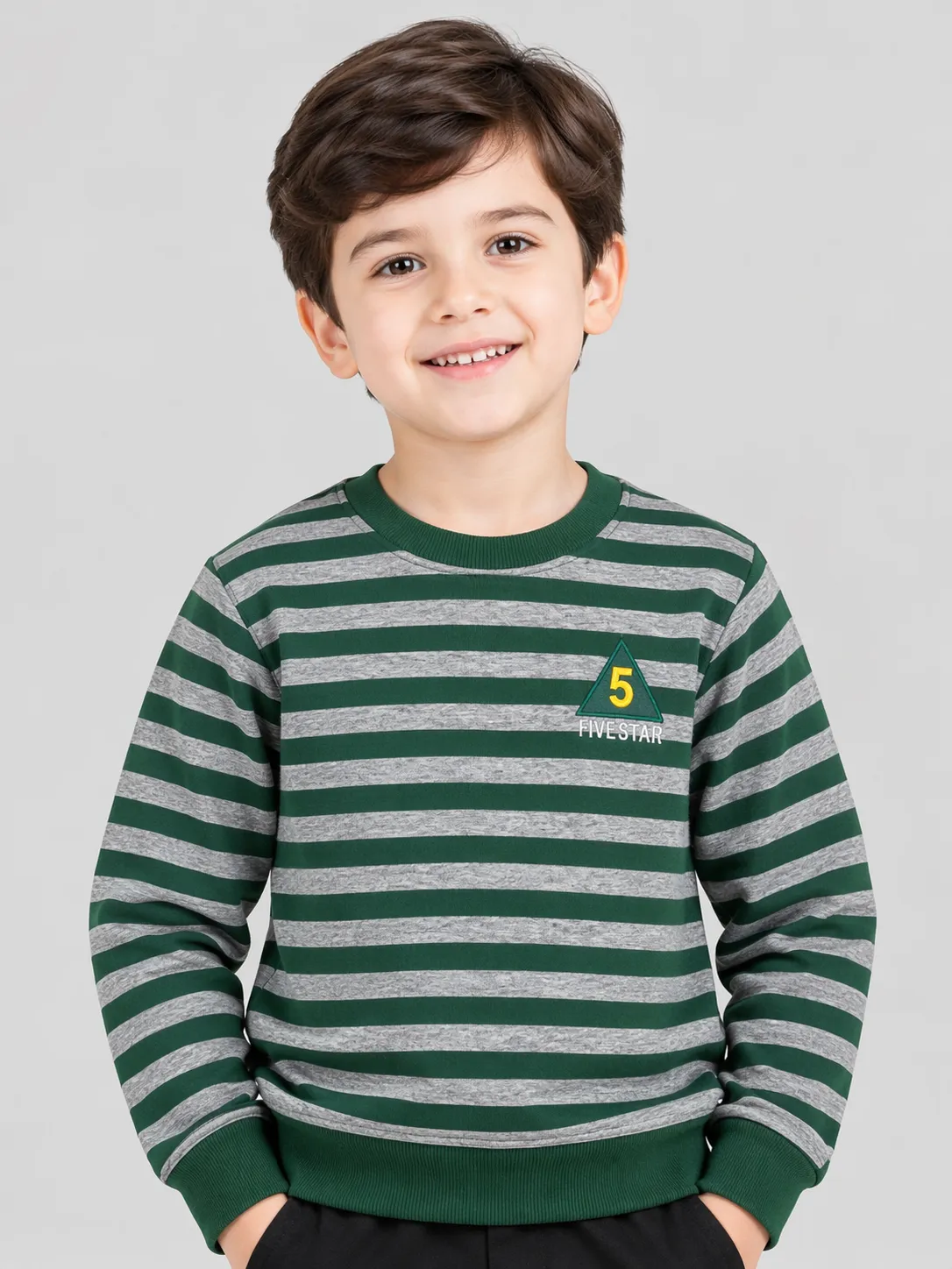 f7773e62-6544-4c3d-8393-f1e84c54f7c2 Striped Sweat Shirt (KSS-040) - Image 1